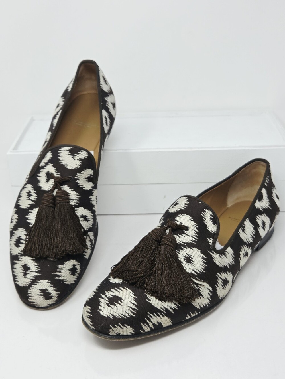 Superglamourous Louis Rivareno Men's US 12 EU 45 Cocoa Jacquard Tassel Loafer